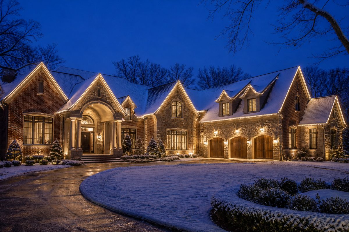 East Grand Rapids Estate Permanent LED Install lighting project in East Grand Rapids, MI